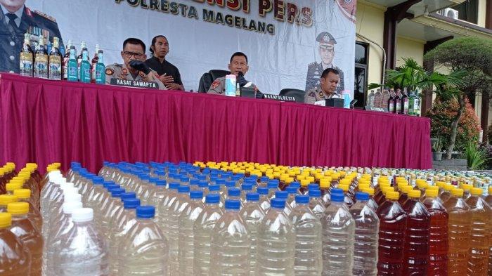 Polresta Magelang Sita 1.037 Botol Miras Dari Dua Lokasi