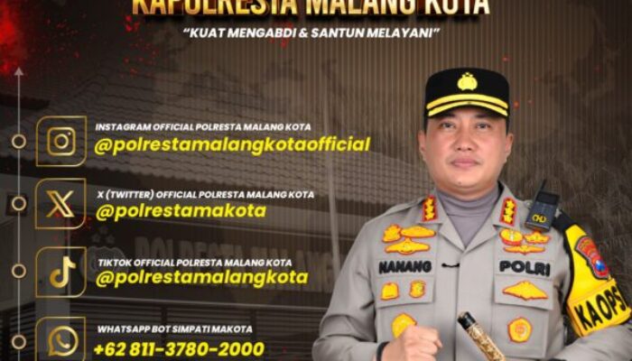 Layanan Aduan Polresta Malang Kota Kini Bisa via Medsos, Lebih Efisien!