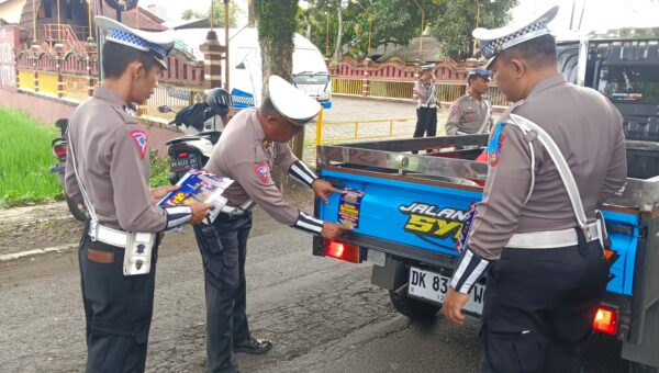 Satlantas Polres Jembrana Gencarkan Edukasi Untuk Kurangi Pelanggaran Lalu Lintas