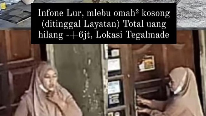 Terekam Cctv! Emak Emak Satroni Rumah Di Sukoharjo, Uang Rp 6