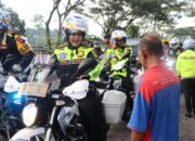 Akbp ratna susuri jalan utama kabupaten semarang dengan sepeda motor