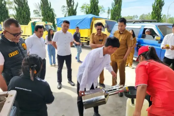 Antisipasi lonjakan pemudik, polres humbahas lakukan inspeksi spbu