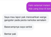 Dapat informasi via dm, polisi bongkar pesta narkoba gangster di