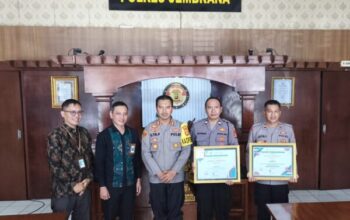 Dedikasi terbaik, kapolres jembrana raih piagam singaraja awards