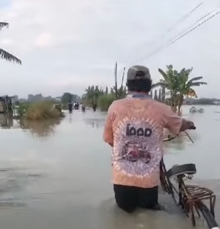 Hujan terus turun, banjir di grobogan semakin meluas