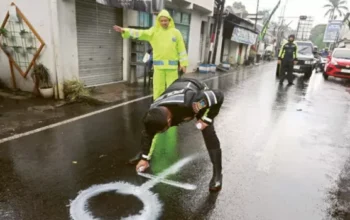 Kecelakaan di jalan galunggung, pelajar sma meninggal setelah motor hilang