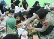 Keceriaan anak yatim panti asuhan masithoh saat bukber dengan kapolres