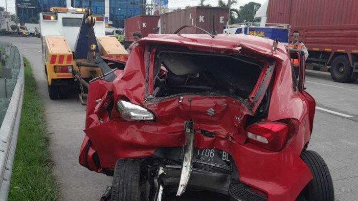 Kronologi kecelakaan di exit tol krapyak, baleno tak berbentuk usai