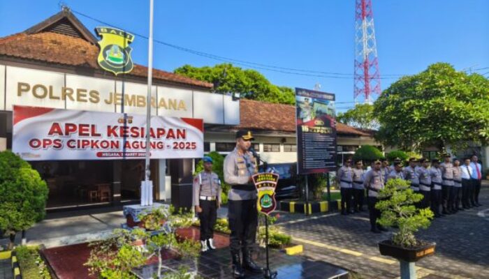 Kapolres Jembrana Pimpin Apel Kesiapan Operasi Cipkon Agung 2025 Jelang Nyepi & Idul Fitri