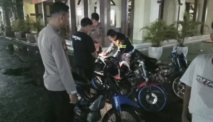 Patroli Sahur, Polres Grobogan Tangkap 3 Pebalap Liar yang Meresahkan