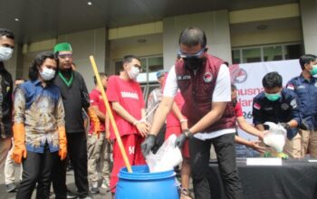 Perang lawan narkoba, polda jateng musnahkan sabu dan ekstasi puluhan