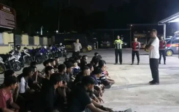 Polres lamandau bubarkan balap lari liar, puluhan pemuda kena razia