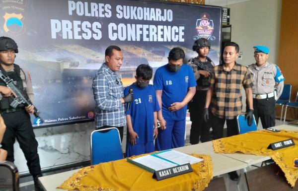 Polres sukoharjo amankan 2 pelaku curat yang sasar kos kosan kosong