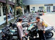 Polresta malang kota kandangkan 130 unit motor yang digunakan balap