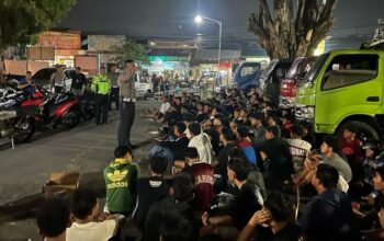 Razia balap liar, polres semarang amankan 118 motor di jalur