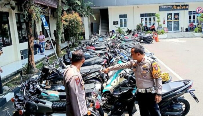 Razia Balap Liar, Polresta Malang Kota Kandangkan 130 Sepeda Motor