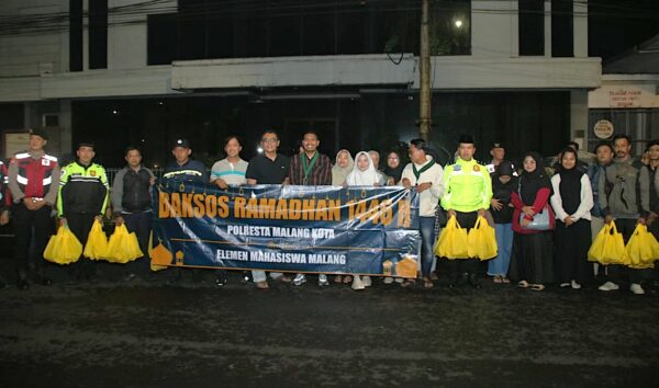 Sahur on the road, polresta malang kota ajak warga peduli