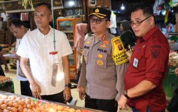 Satgas pangan polda kalteng dan disdagperin cek pasar, pastikan stok