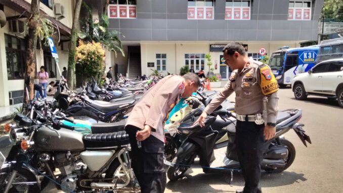 Satlantas polresta malang kota amankan 130 motor dari aksi balap