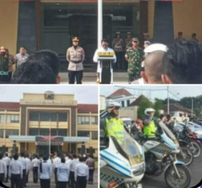 Siapkan pengamanan lebaran, polres magelang kota laksanakan apel gelar pasukan