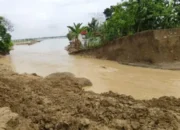 Tanggul sungai tuntang jebol lagi, permukiman di grobogan terendam