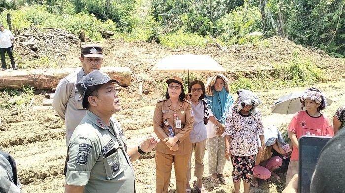 Tinjau lokasi, polres humbahas usut dugaan pembalakan liar