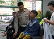 Wujud kepedulian, polres temanggung sediakan potong rambut gratis untuk anak